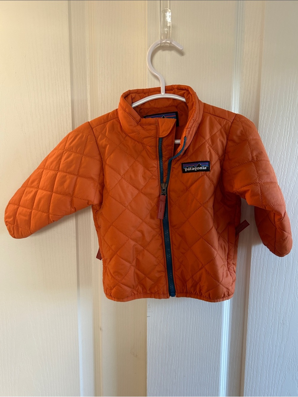 Patagonia Baby Orange Quilted Puffer Jacket